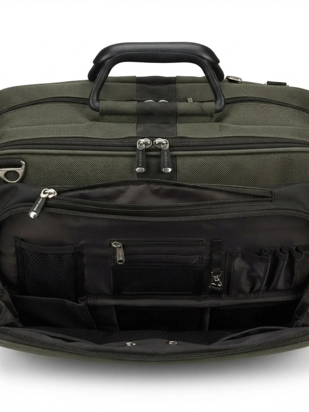 Rolling Carry-On Travel Bag for Men - Olive Green